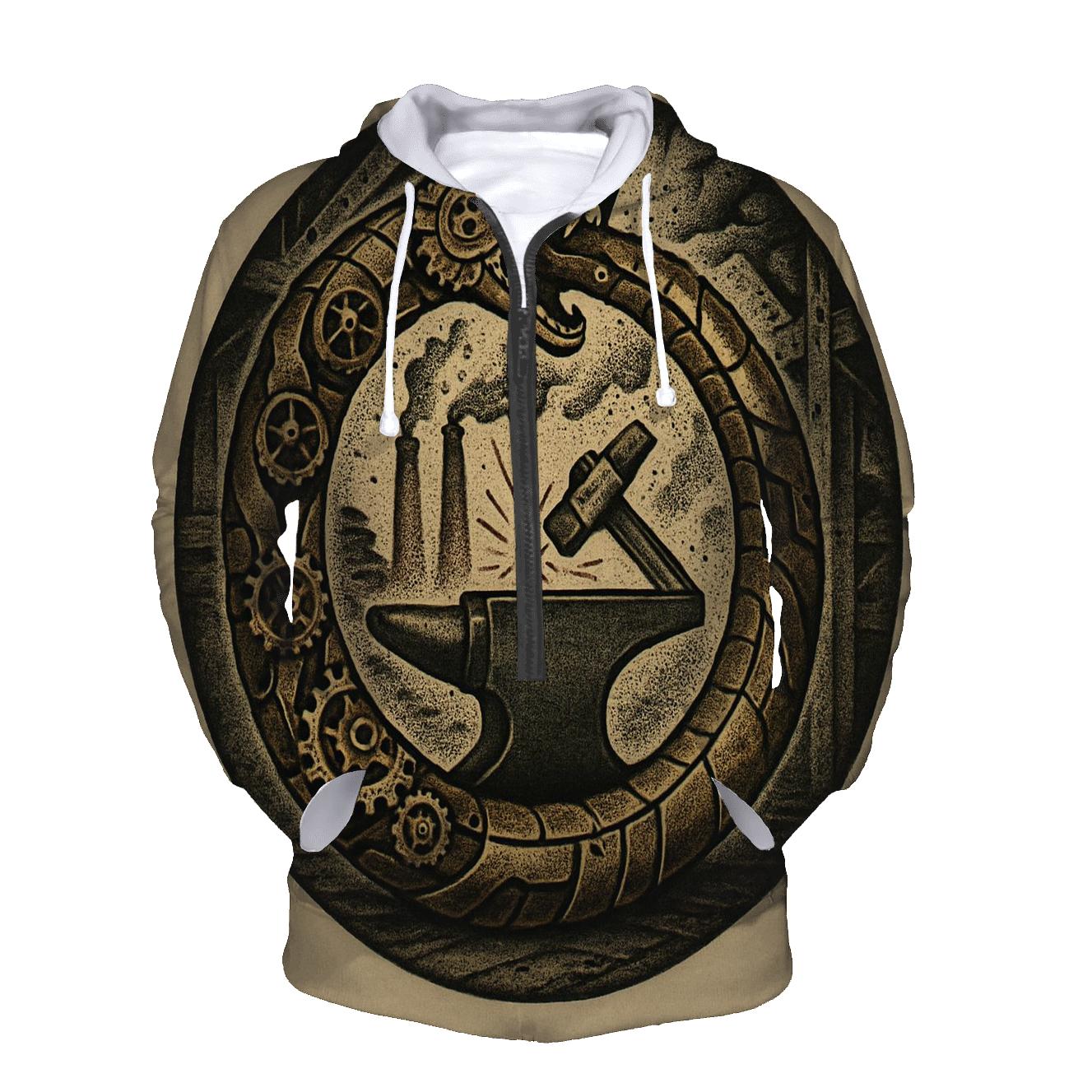 The Clockwork Ouroboros Foundry lightweight hoodies
