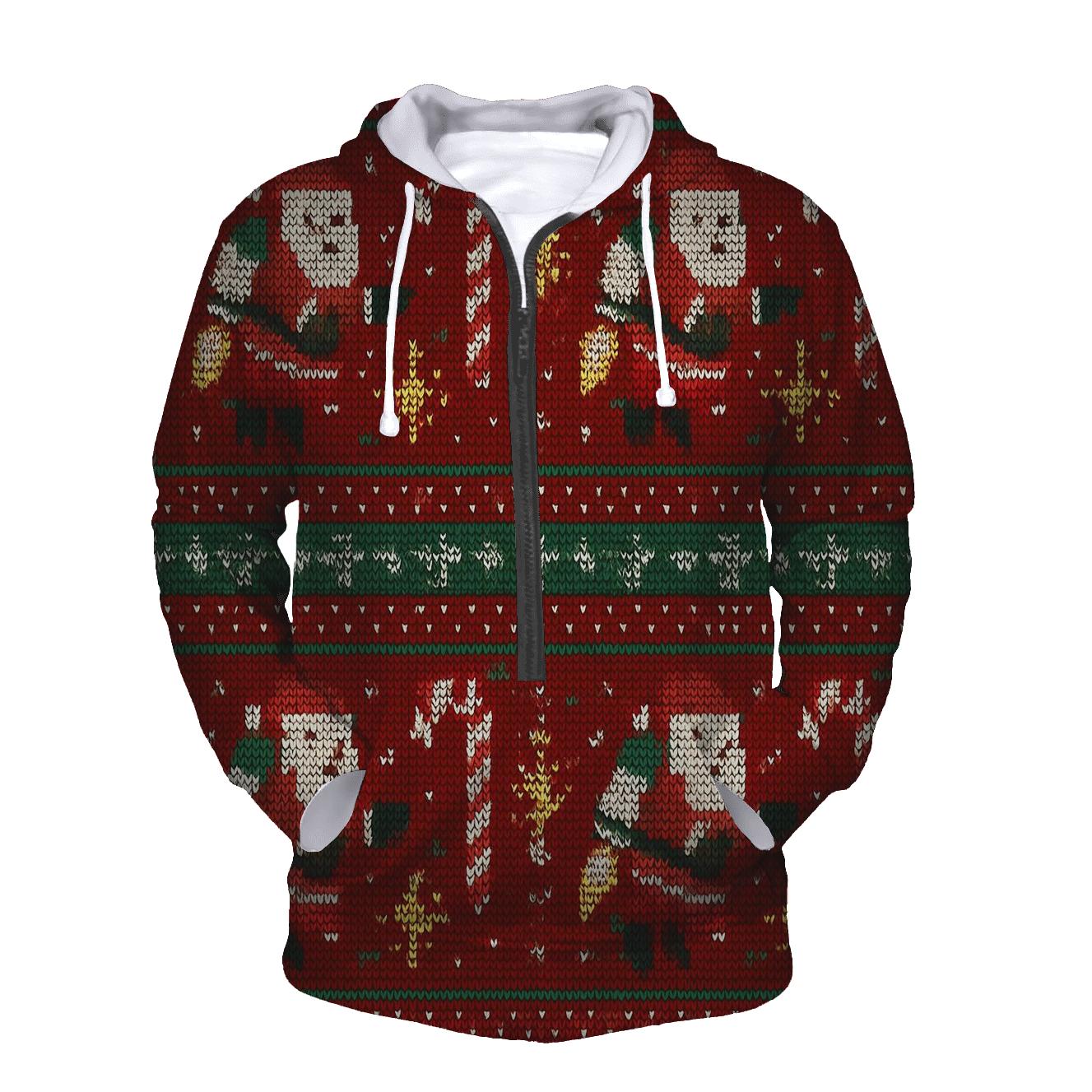 Jolly Jetpack Santa Grid Design pullover hoodies