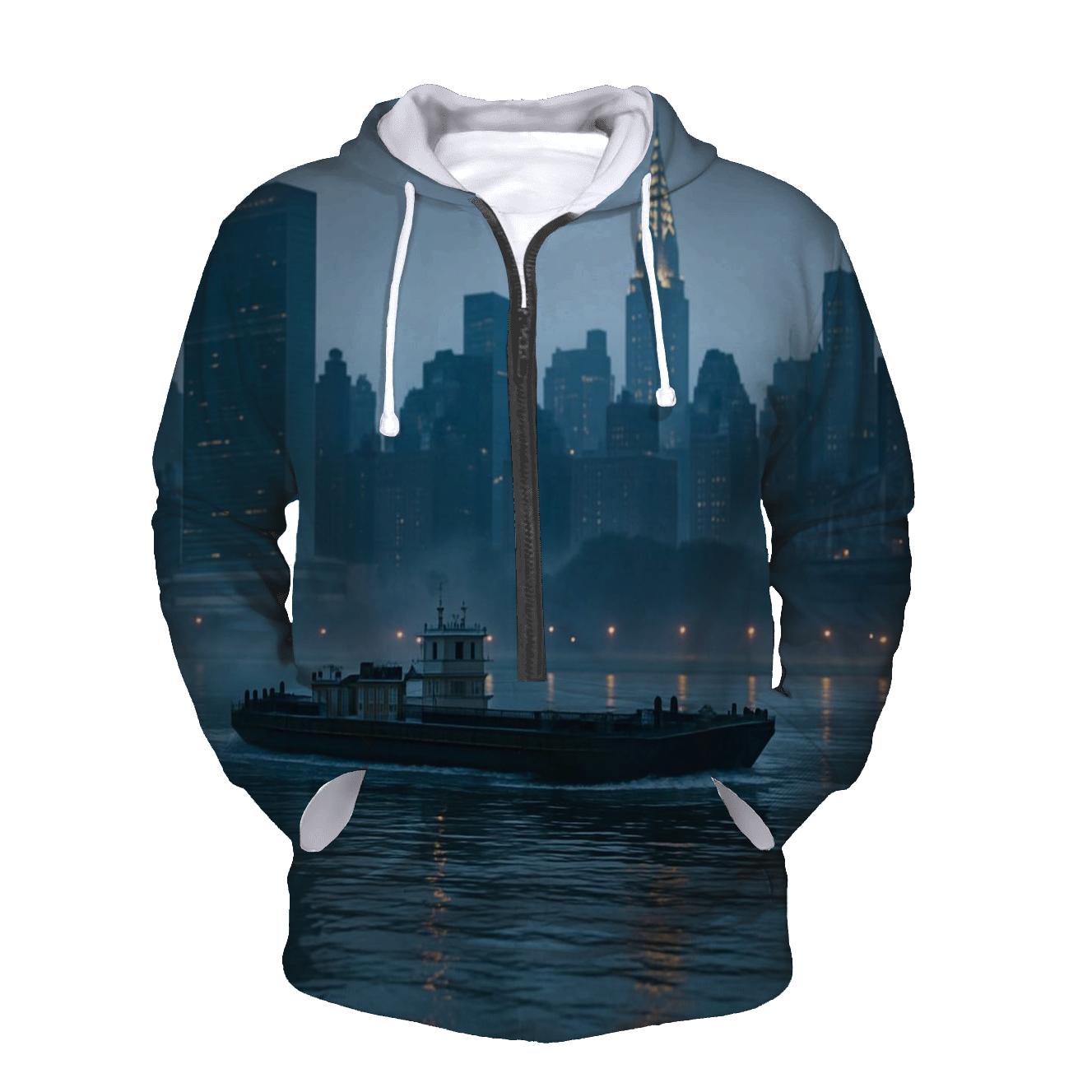 Pre Dawn East River Freight And Midtown Glow hoodie styles