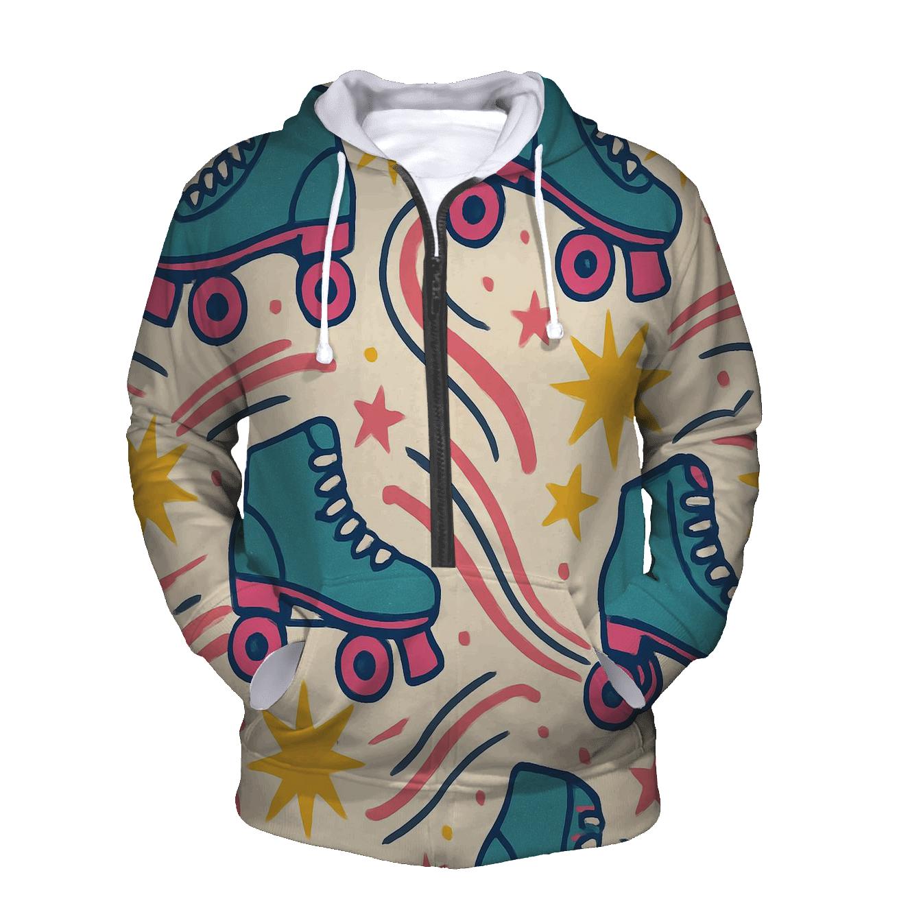 Roller Rink Starburst Repeat heavyweight hoodies