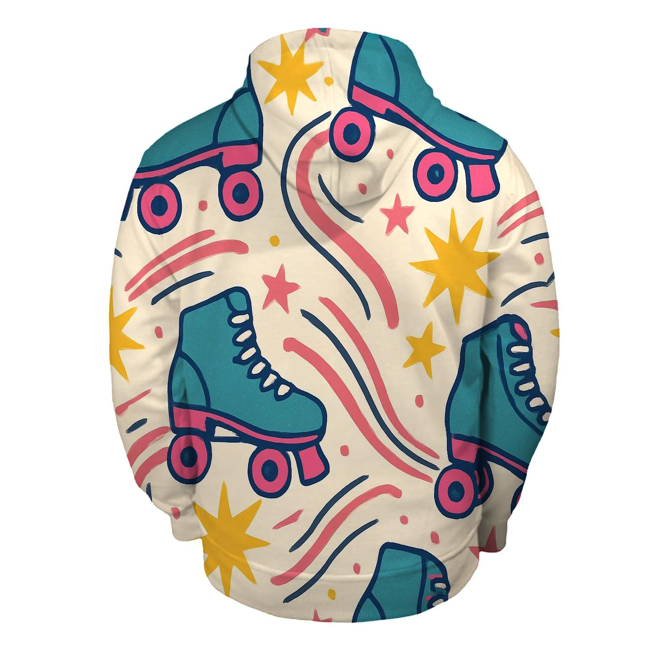 Roller Rink Starburst Repeat heavyweight hoodies
