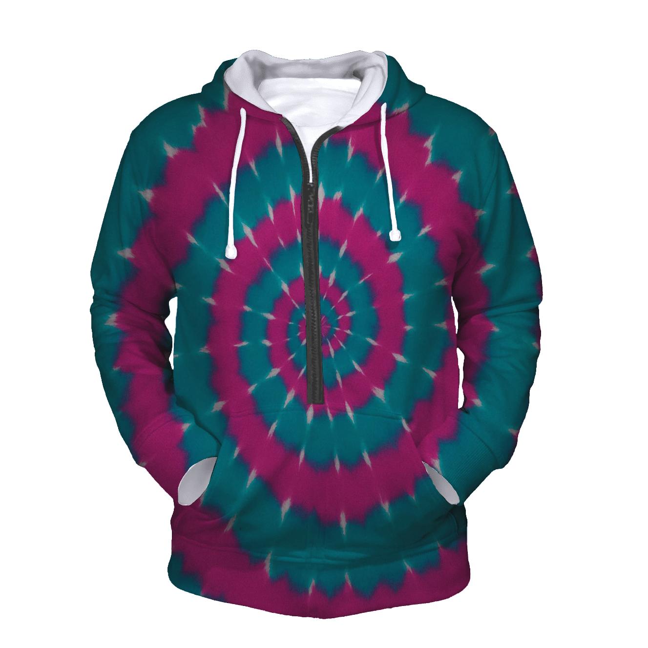 Nebula Spiral Overdye Whirlpool heavyweight hoodies