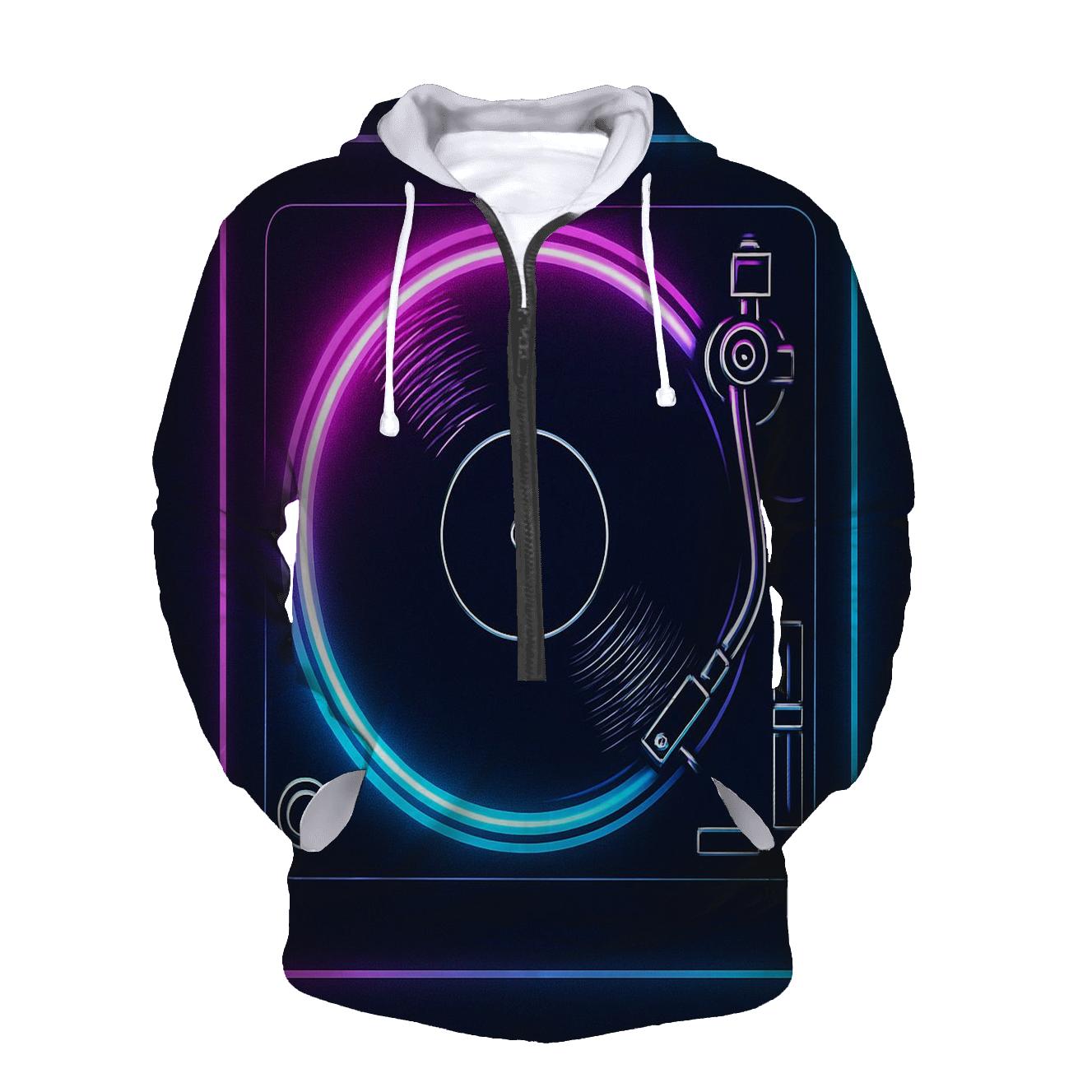 Neon Marquee Turntable hoodie trends
