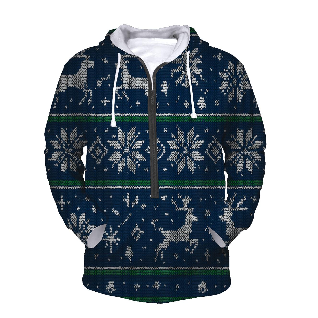 Reindeer Constellation Fair Isle Bands Design designer hoodies