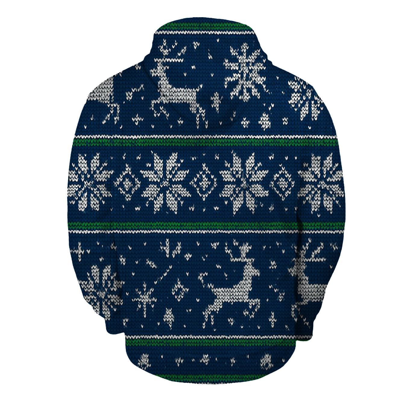 Reindeer Constellation Fair Isle Bands Design designer hoodies