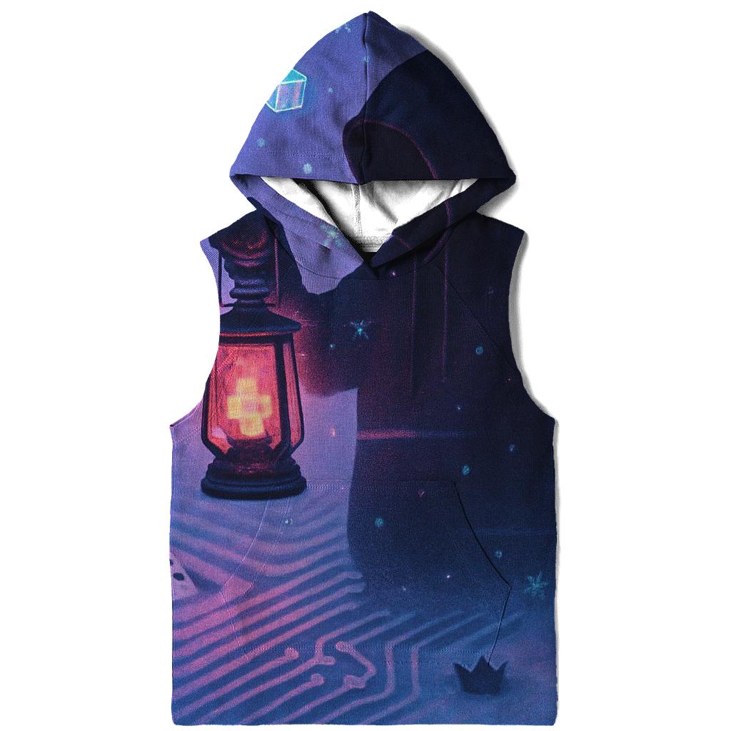 Glitch Lantern In The Snow Garden embroidered hoodies