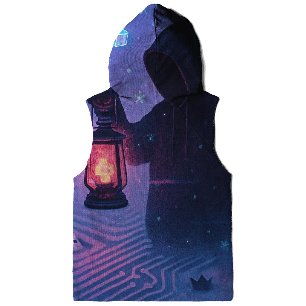 Glitch Lantern In The Snow Garden embroidered hoodies