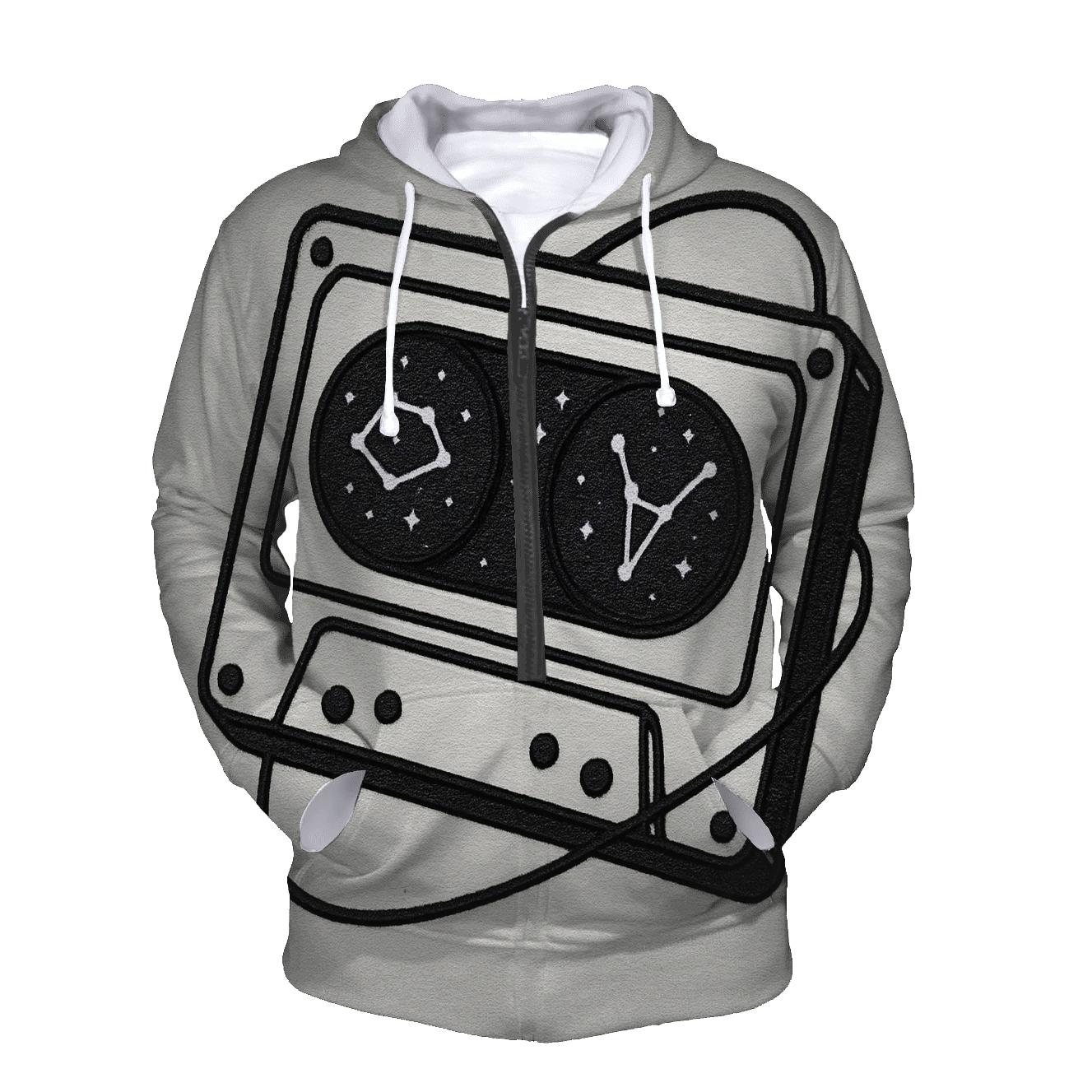 Cassette Constellation Patch graphic hoodies