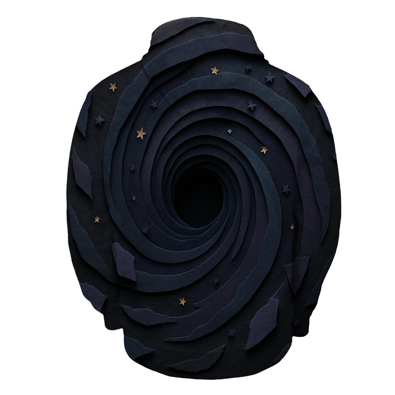 Black Hole Paper Cut Diorama embroidered hoodies