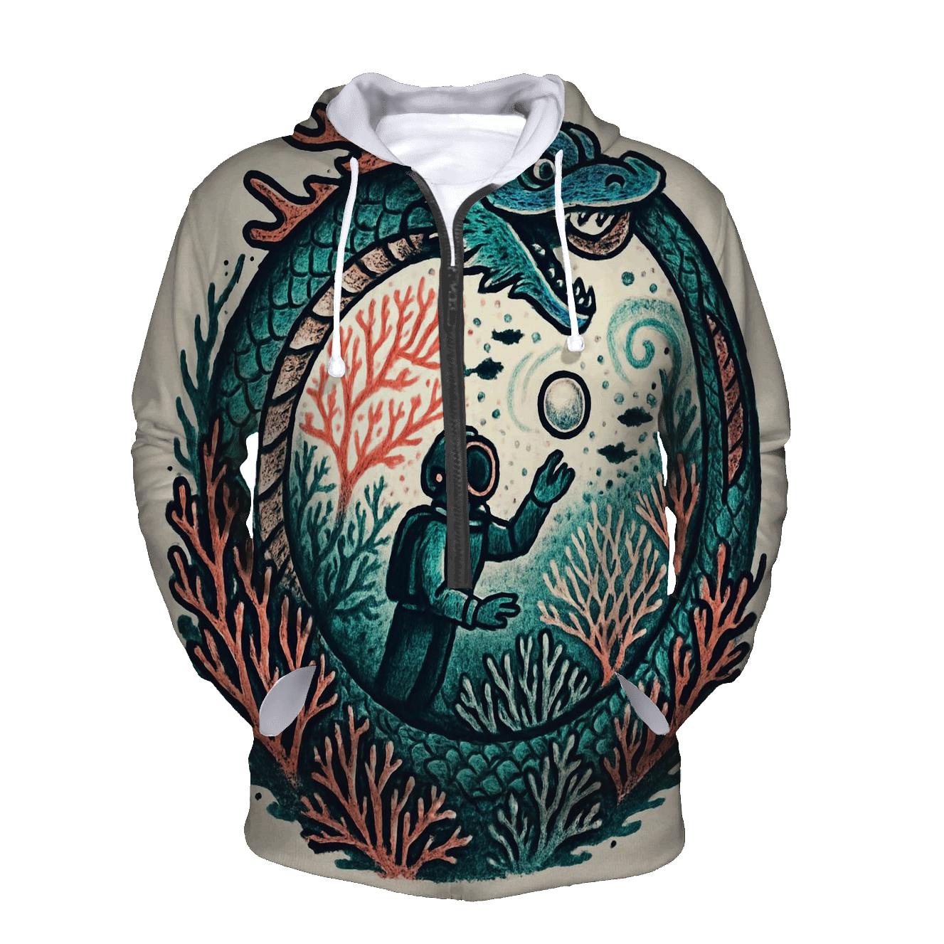 The Coral Reef Ouroboros Guardian custom hoodies