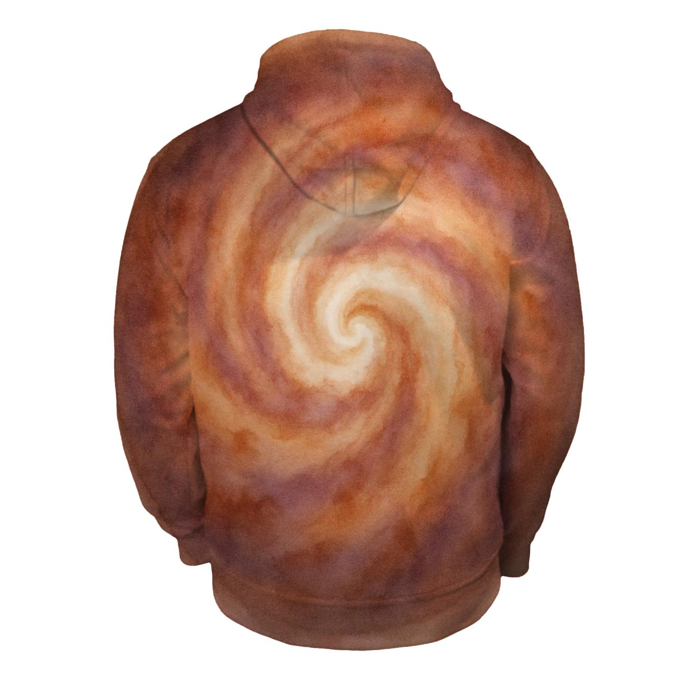 Latte Nebula Swirl zip-up hoodies