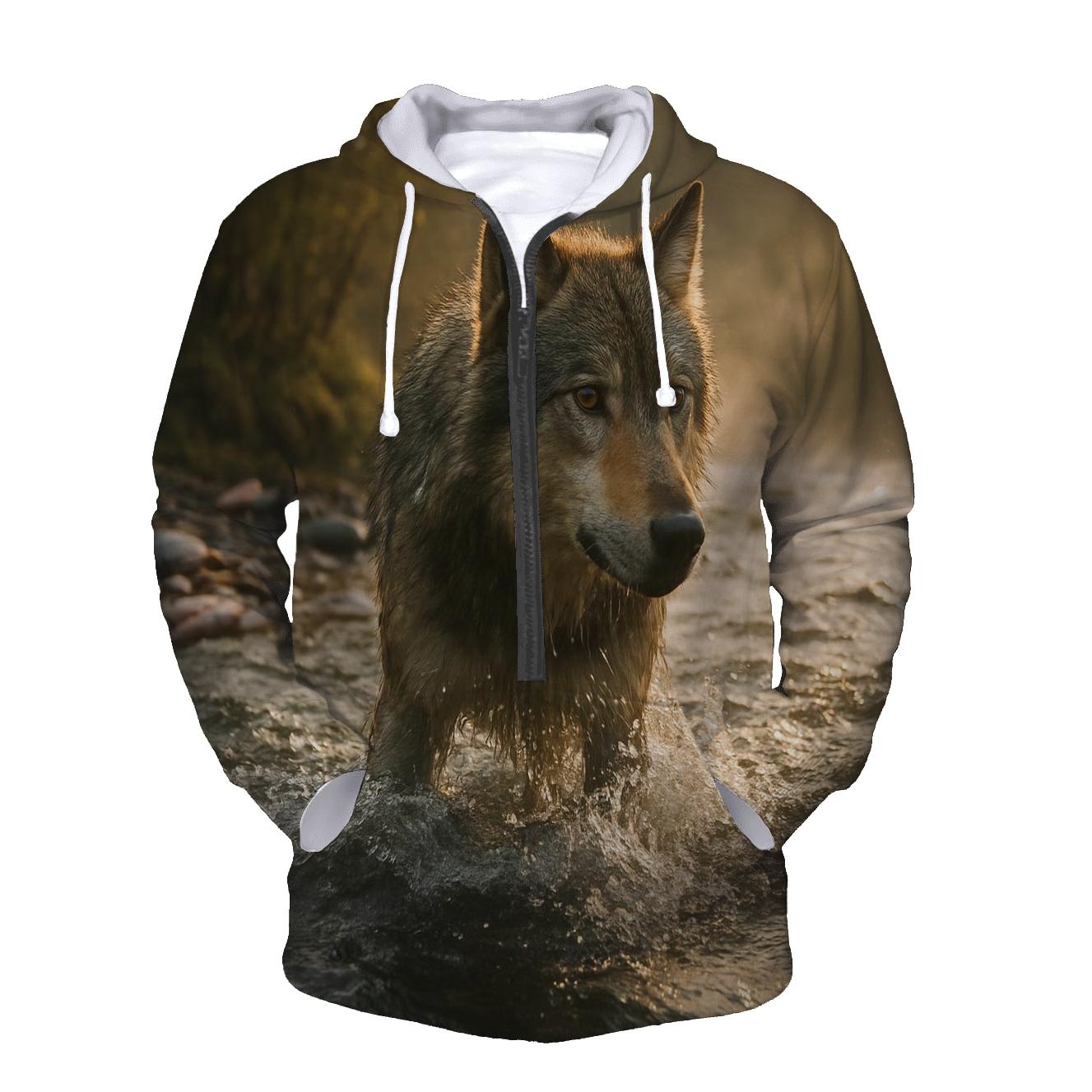 River Crossing During Autumn Salmon Run custom hoodies