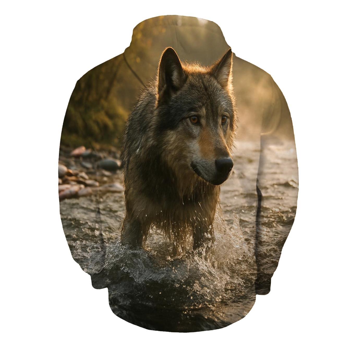 River Crossing During Autumn Salmon Run custom hoodies