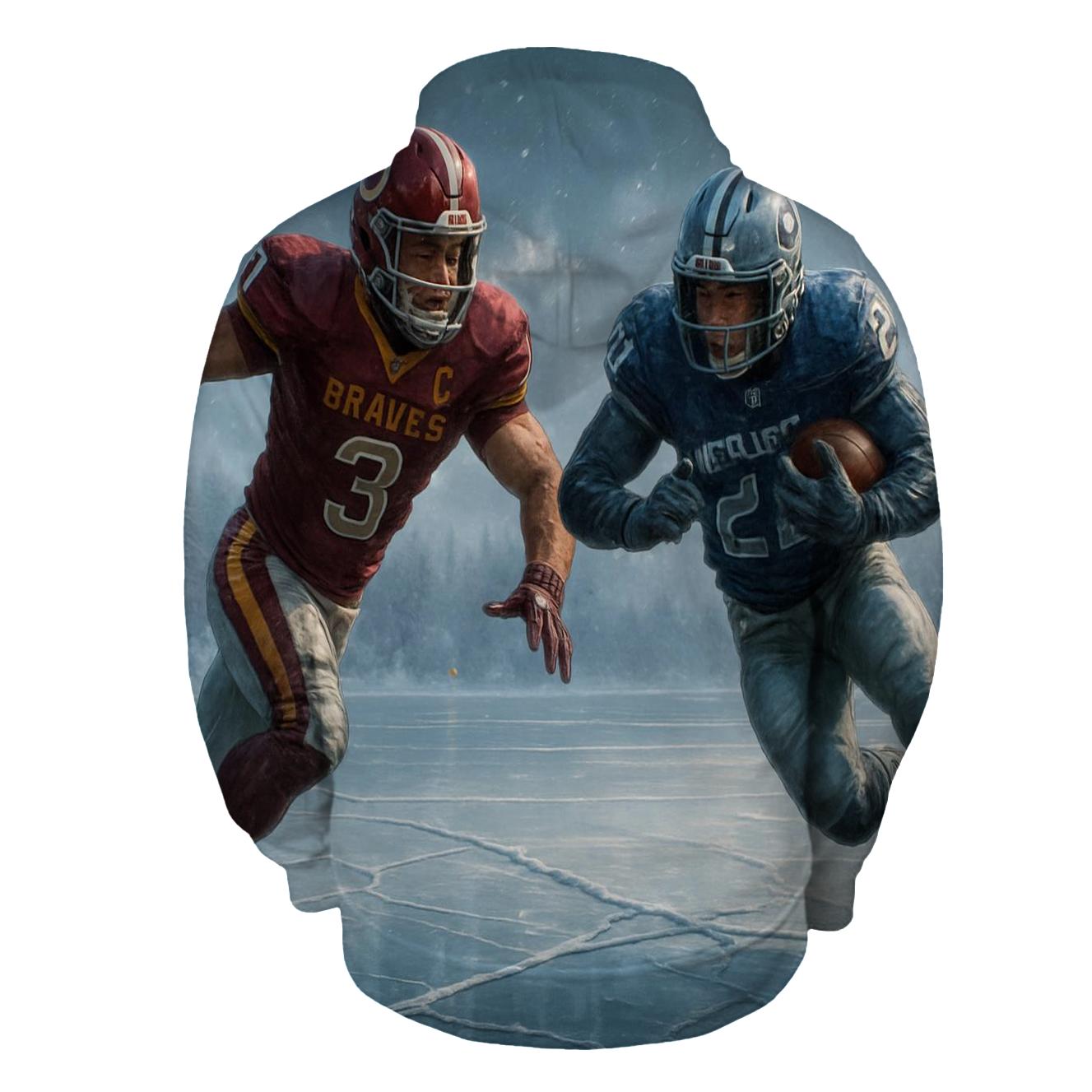 Frozen Lake Helmet Charge Braves Versus Cubs designer hoodies