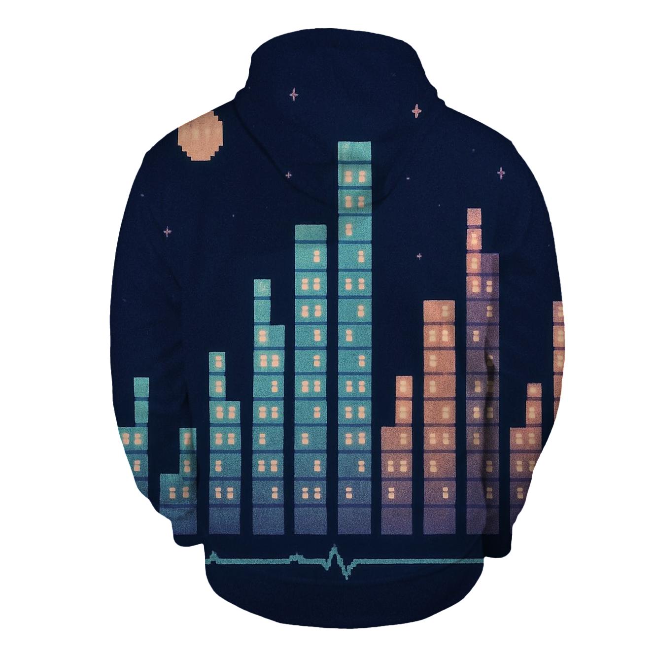 Pixel Skyline Equalizer hoodie styles