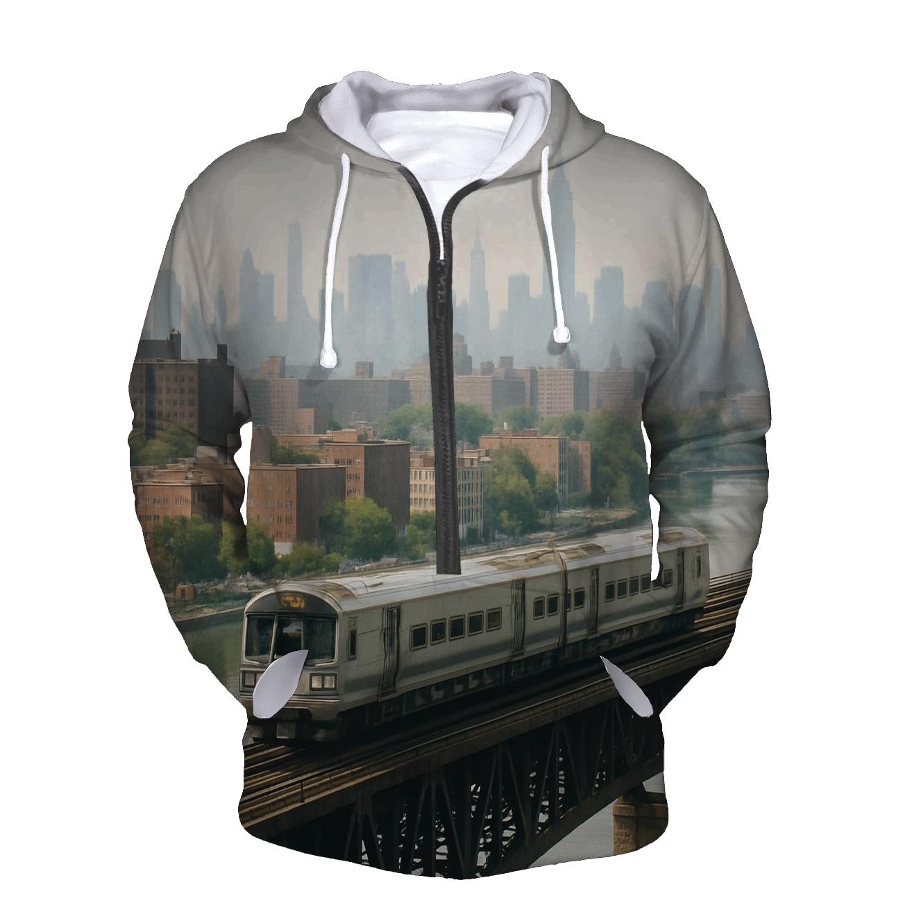 Summer Haze From Harlem River Rail Viaduct graphic hoodies