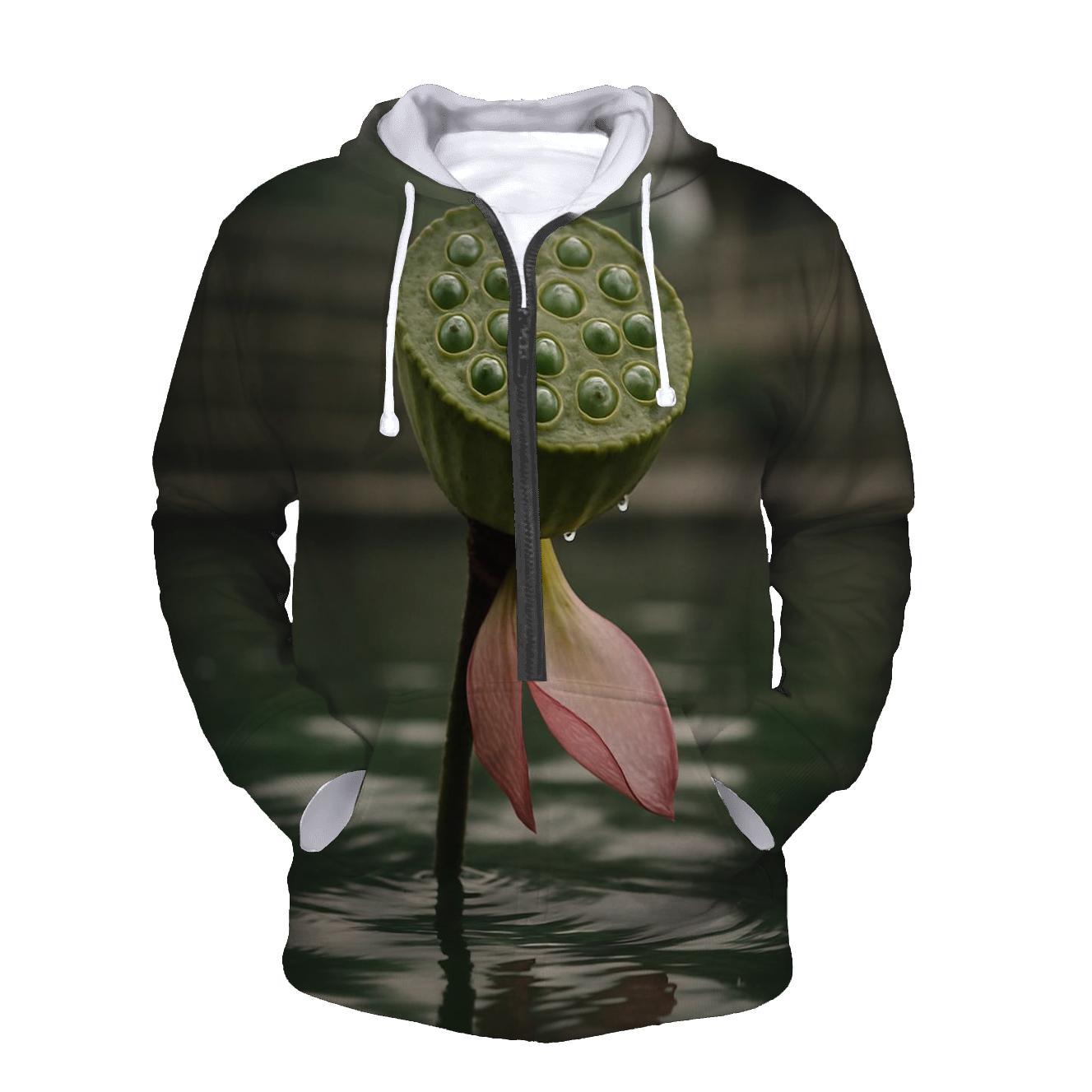 Lotus Seedpod And Fading Petals In A Temple Pond hoodie styles