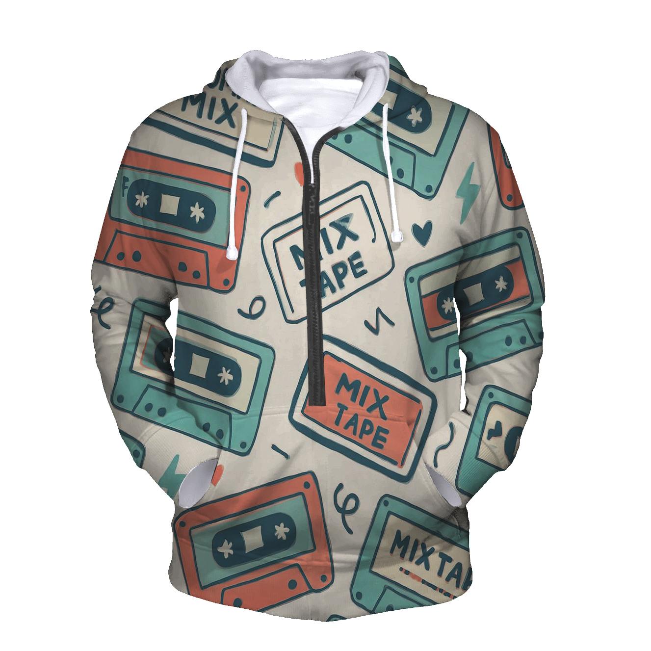 Cassette Mix Tape Label Stickers custom hoodies