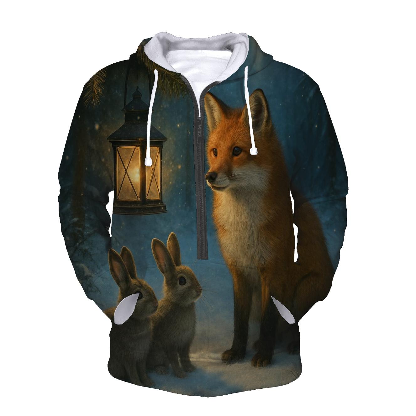 Lantern In The Frosted Pines embroidered hoodies