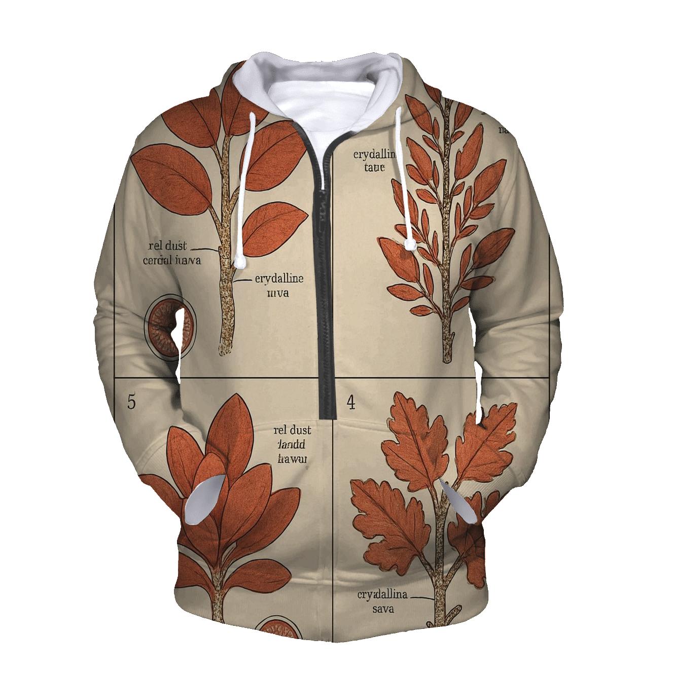 Mars Botanica Specimen Chart embroidered hoodies