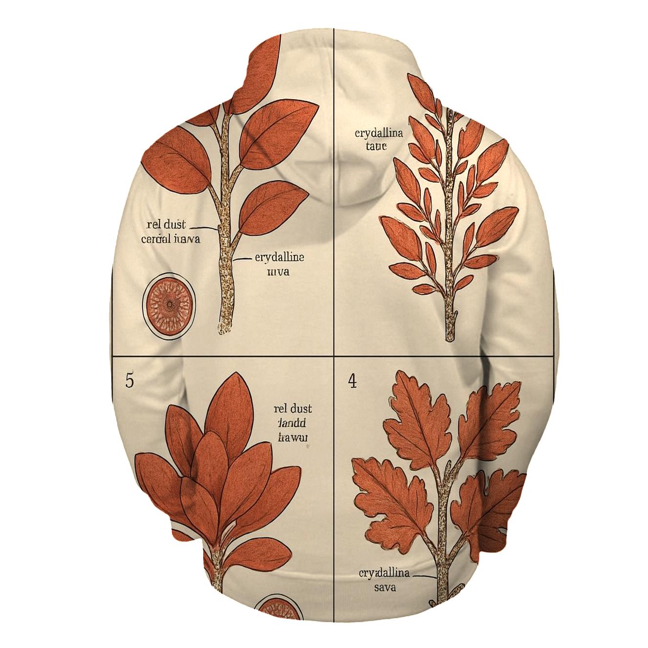 Mars Botanica Specimen Chart embroidered hoodies