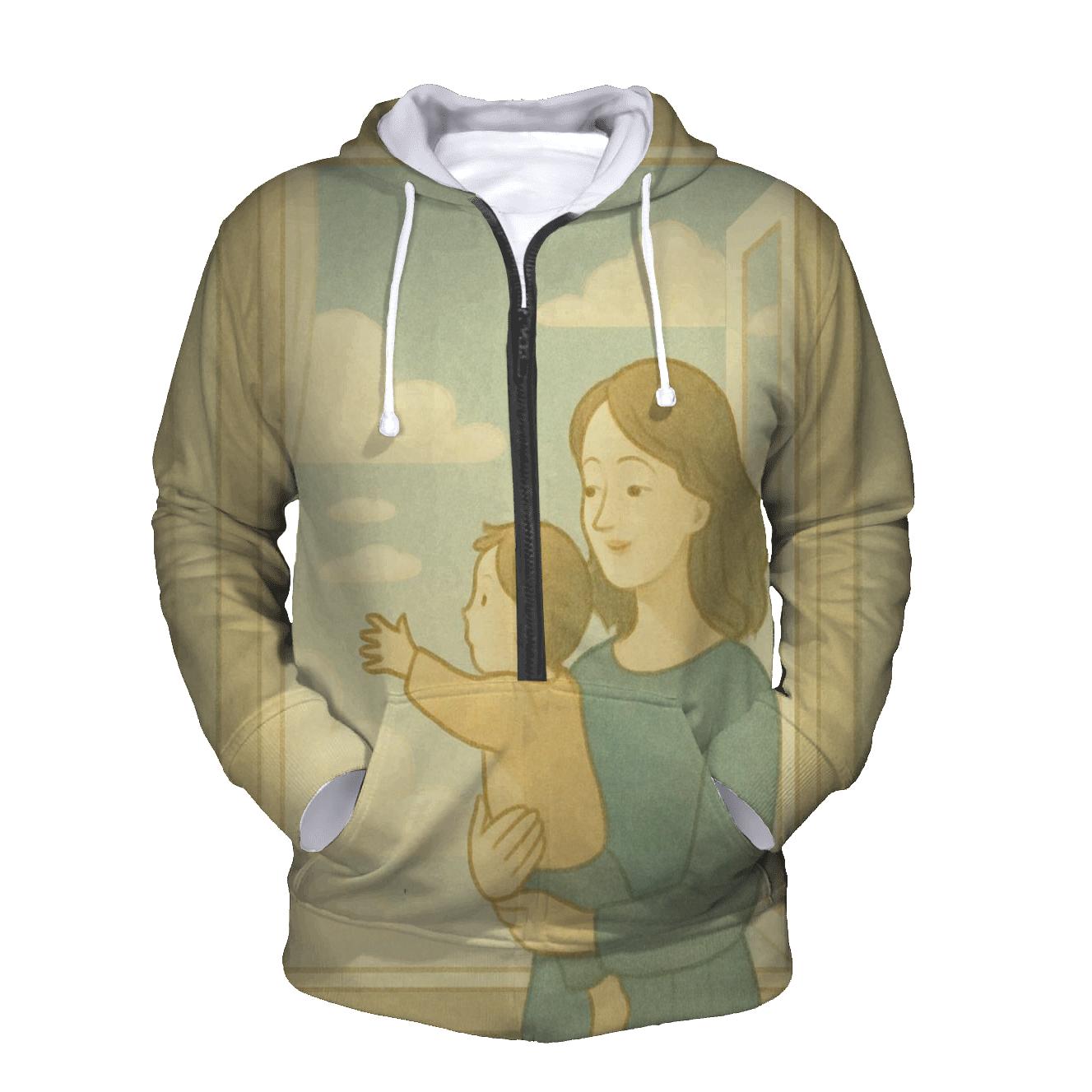 The Window She Became The Place You Learned To Be Brave custom hoodies