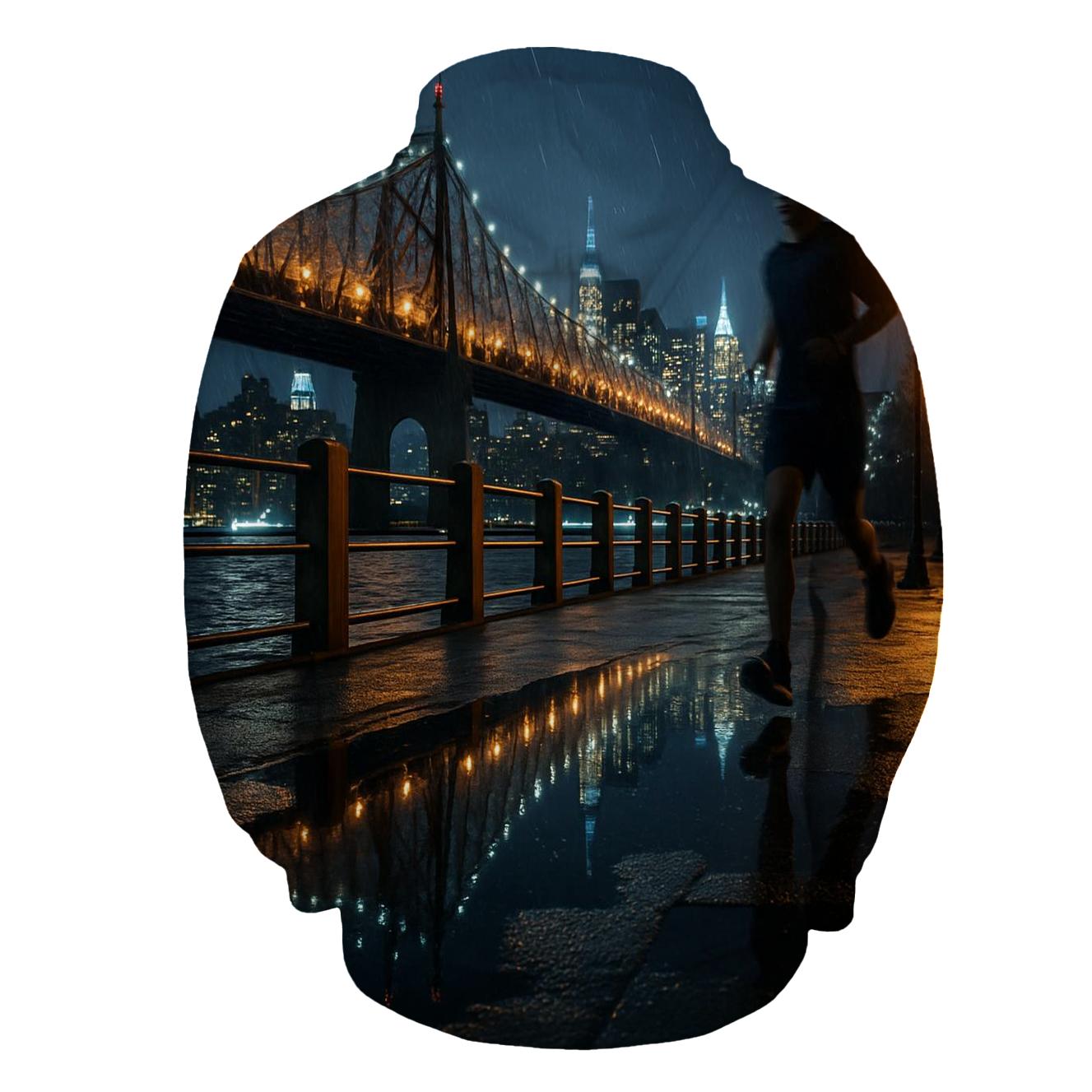 Rainy Night Reflections On Roosevelt Island Promenade hoodie styles
