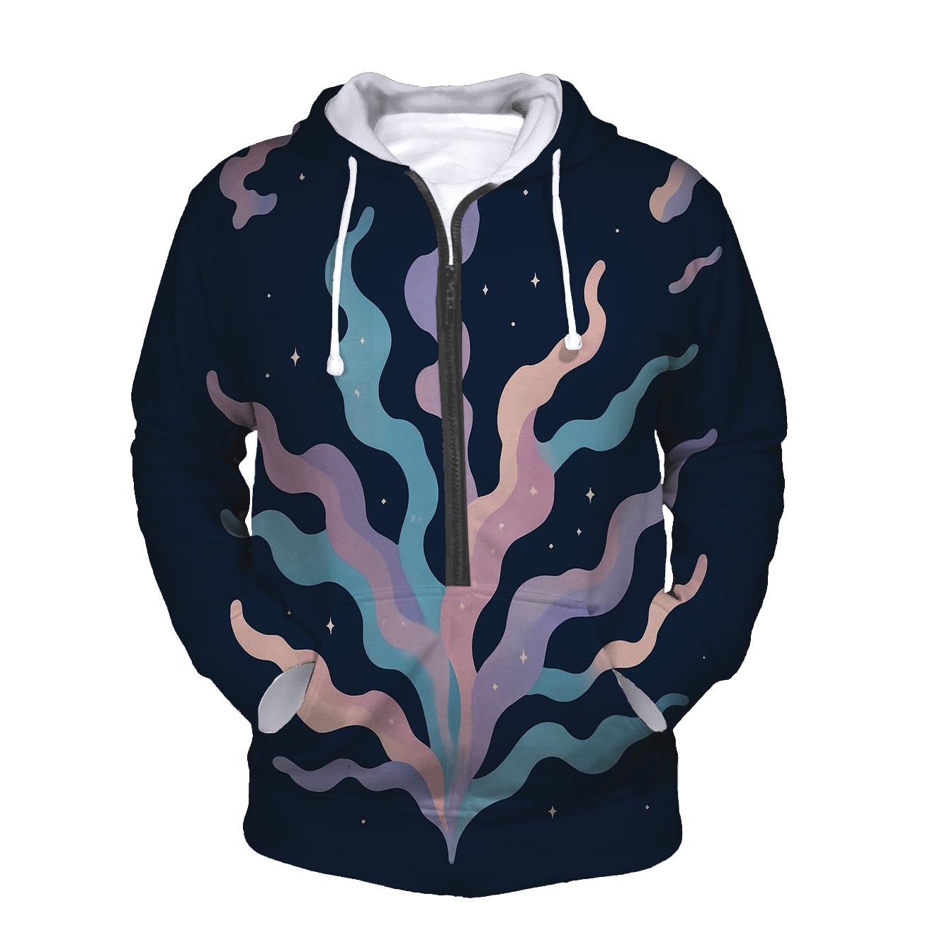 Nebula Filament Bouquet Scatter zip-up hoodies