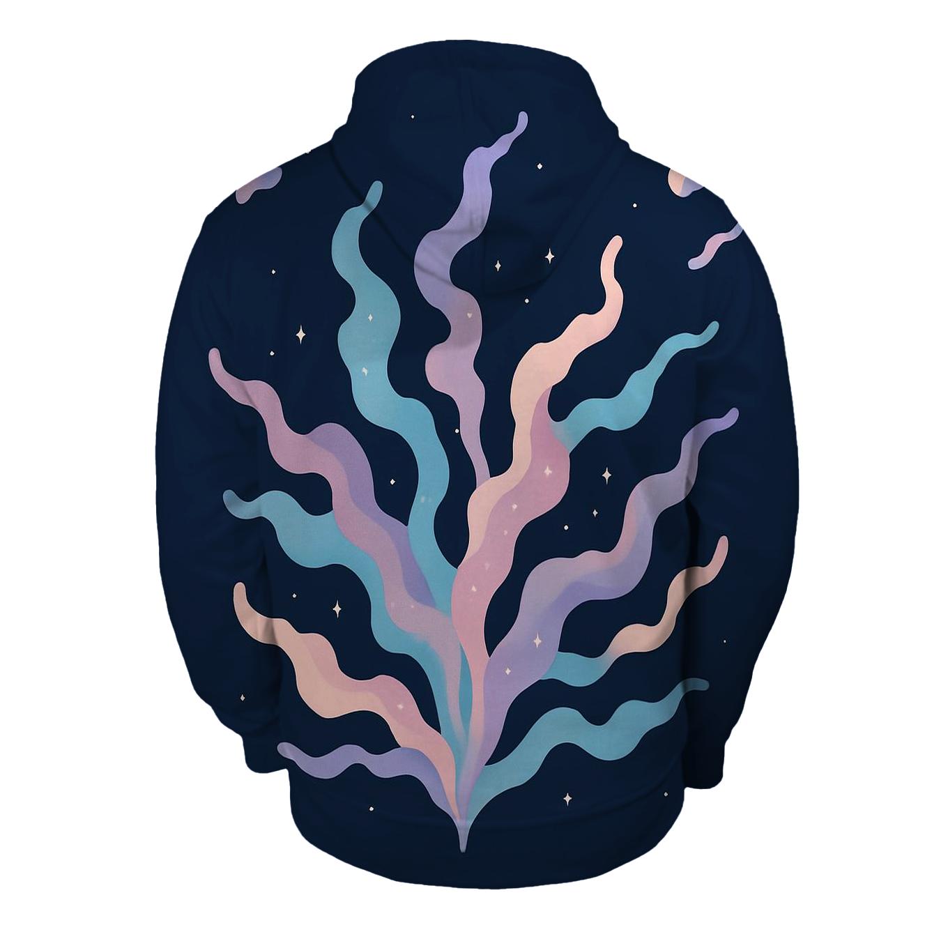 Nebula Filament Bouquet Scatter zip-up hoodies