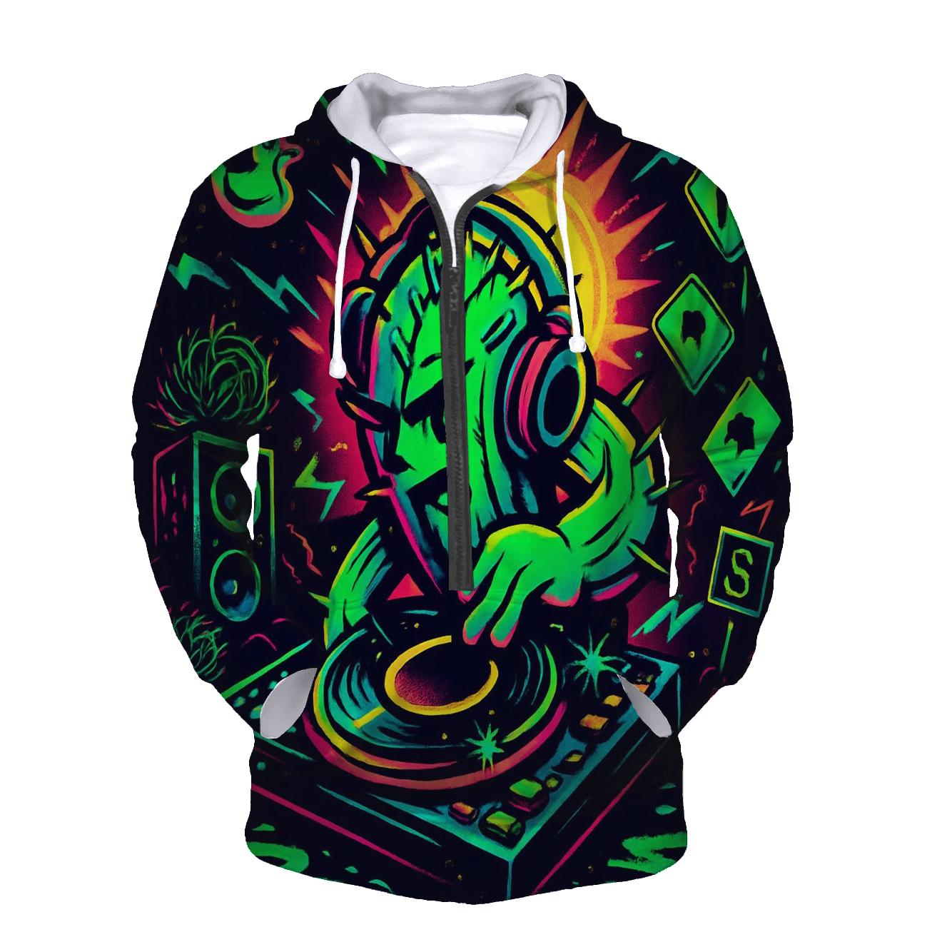 Neon Cactus Thunder DJ custom hoodies