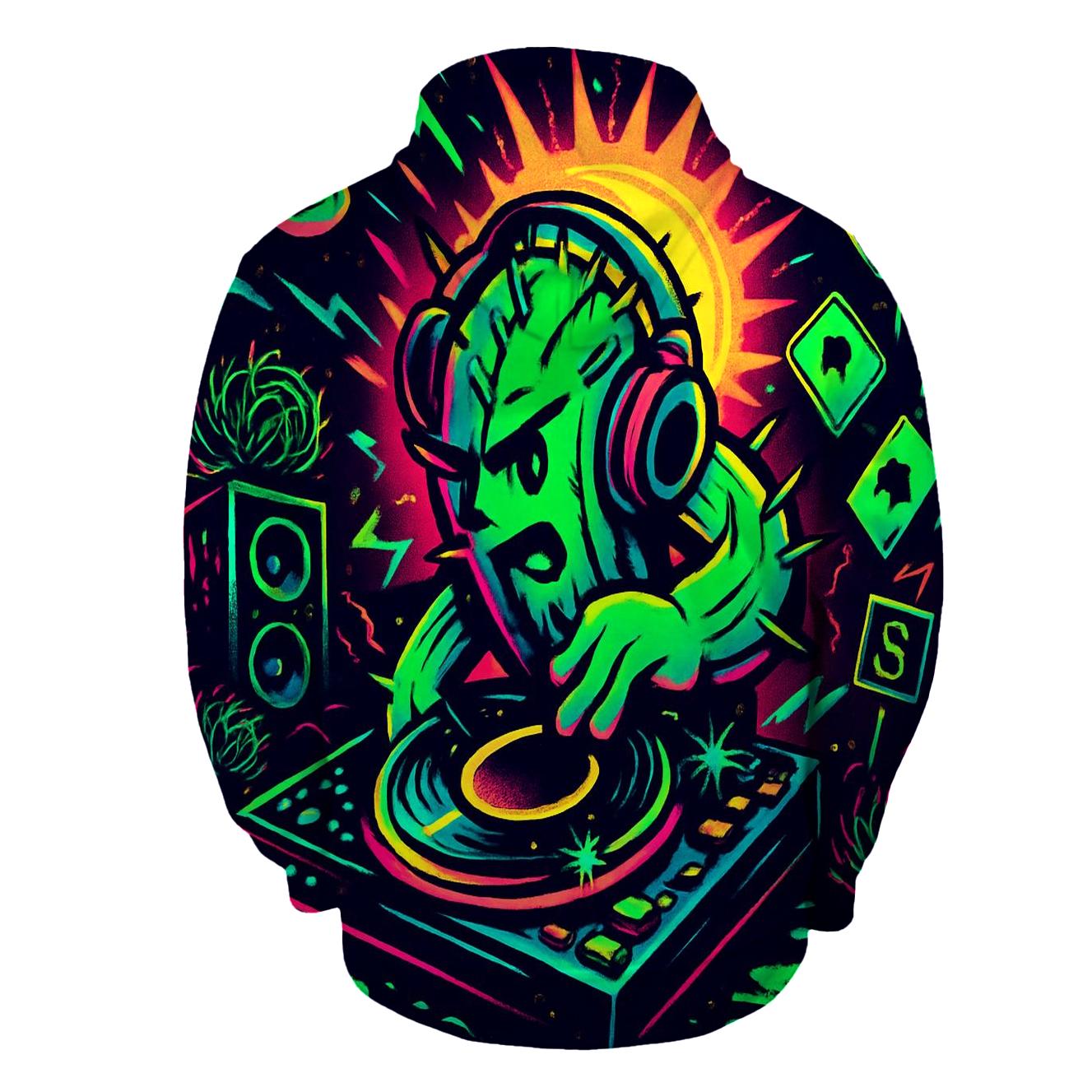 Neon Cactus Thunder DJ custom hoodies