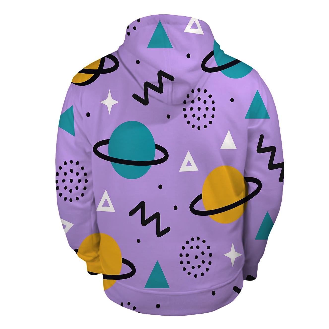 Memphis Planet Confetti hoodie trends