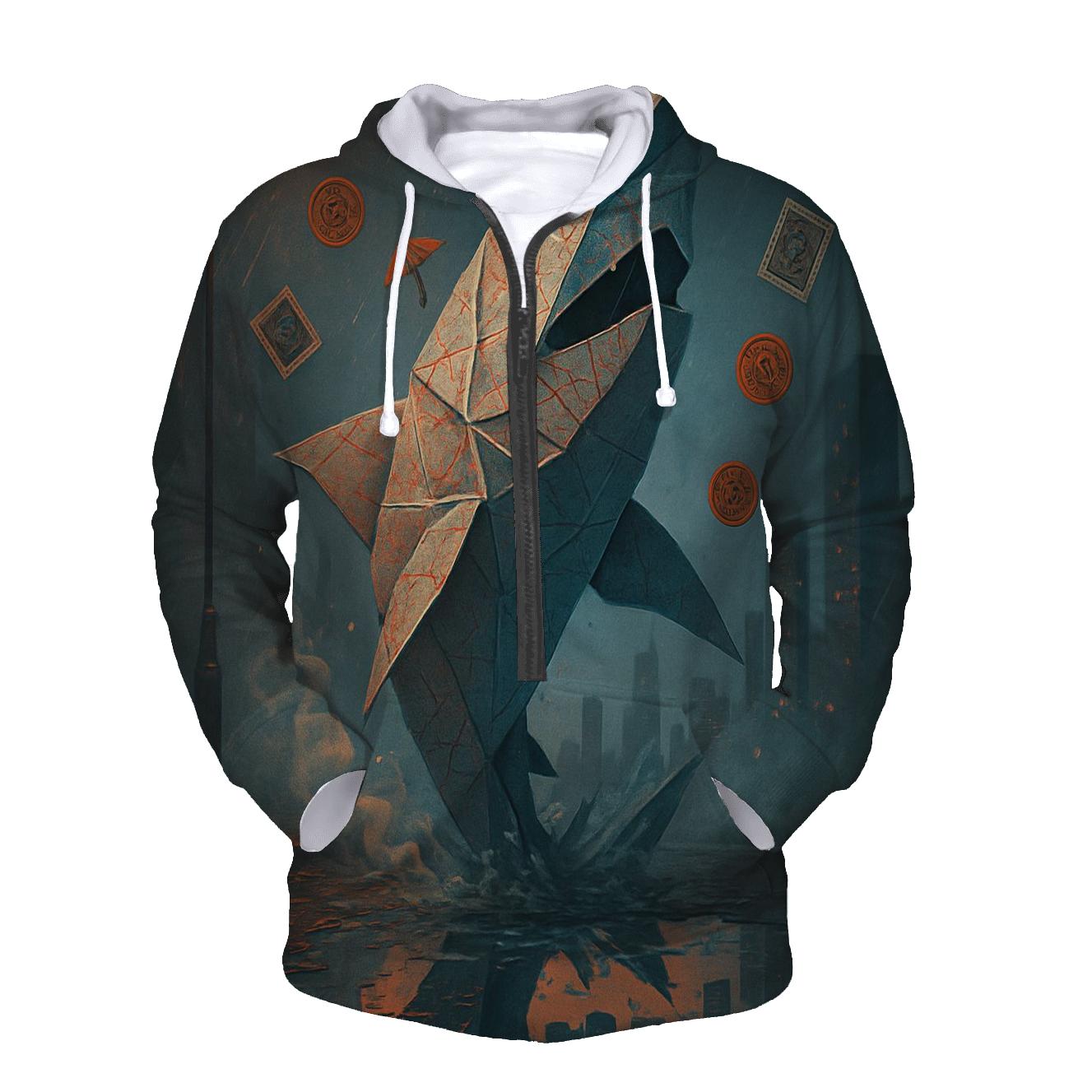Origami Shark Skyline Swap pullover hoodies