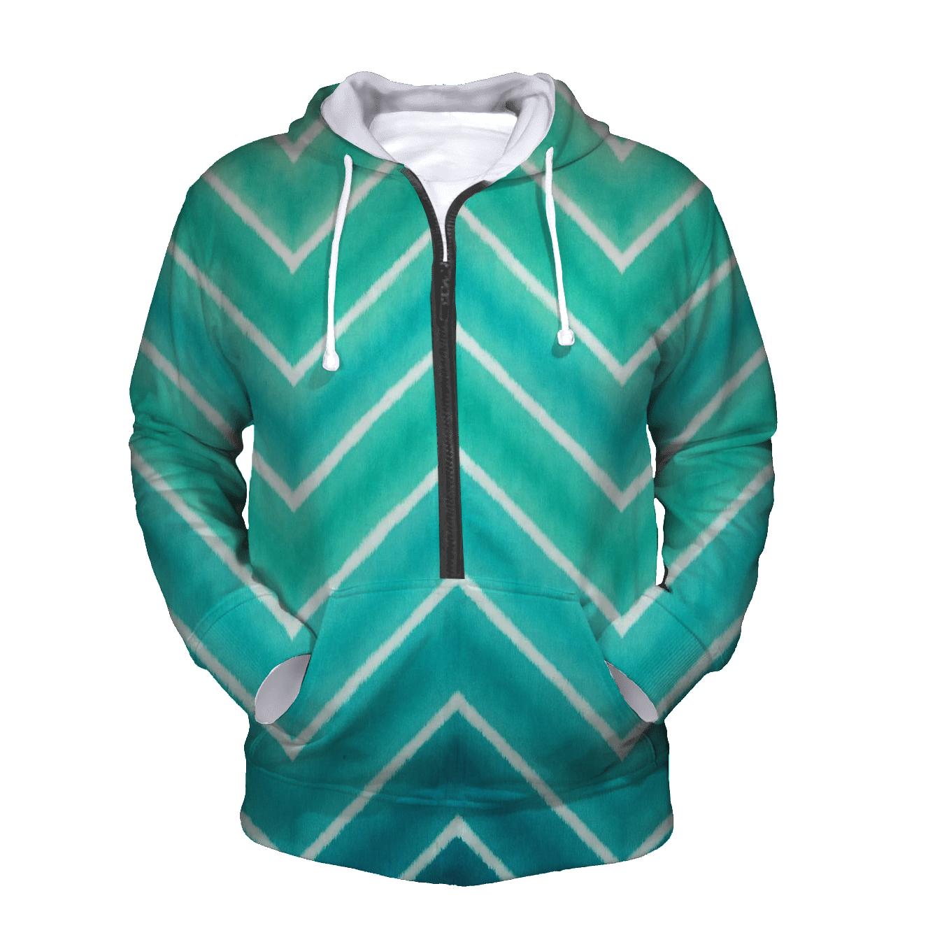 Chevron Aurora Accordion Fold custom hoodies