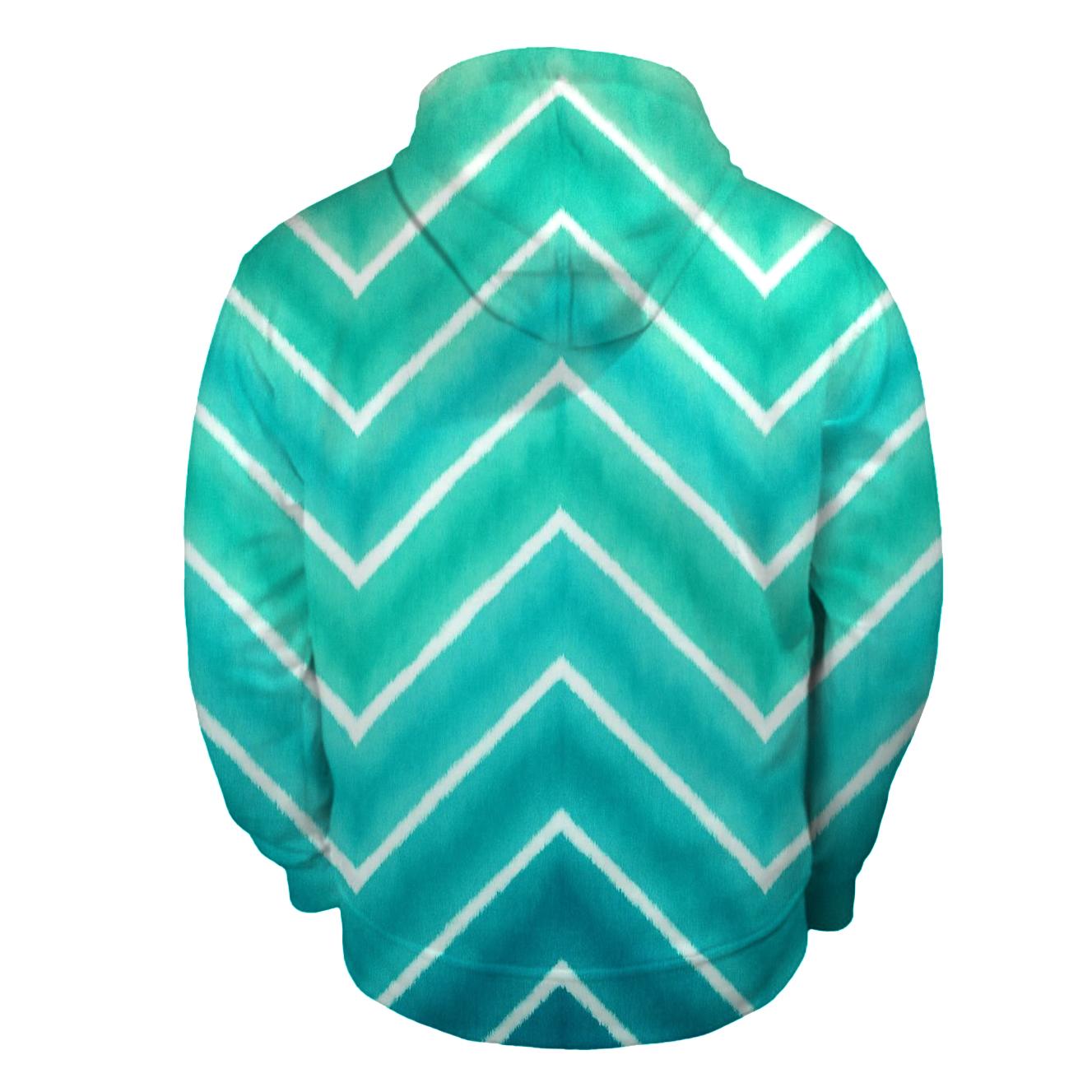 Chevron Aurora Accordion Fold custom hoodies