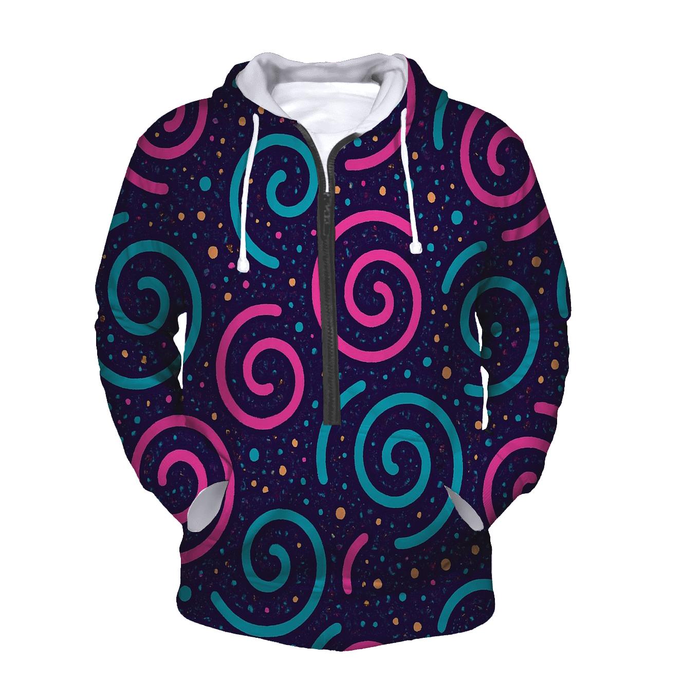 Arcade Carpet Swirl Galaxy zip-up hoodies