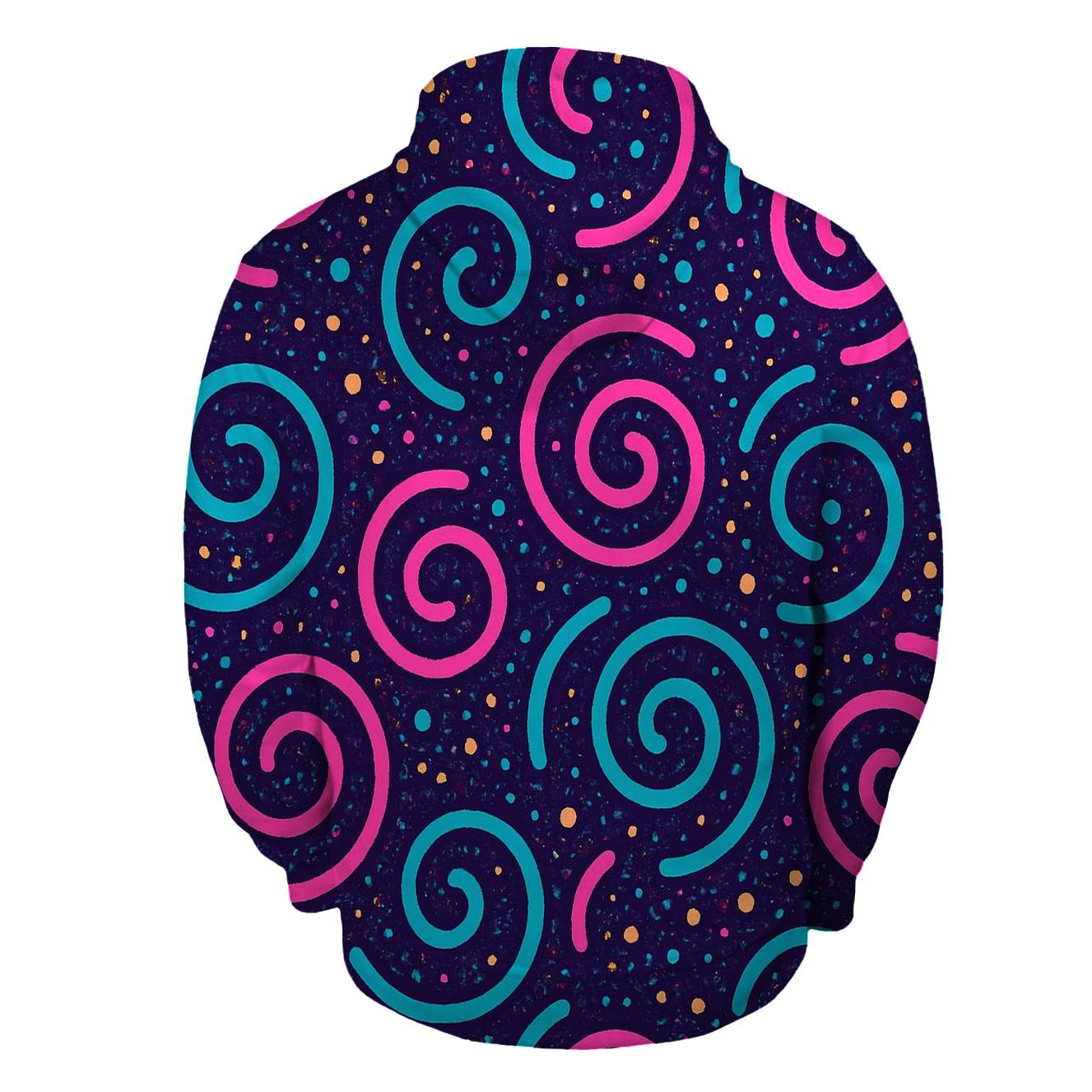 Arcade Carpet Swirl Galaxy zip-up hoodies