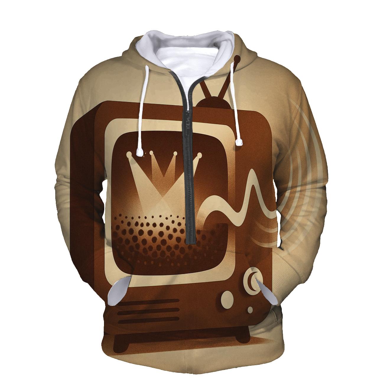 Retro TV Stage Portal lightweight hoodies