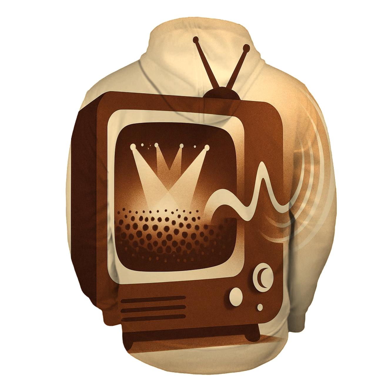 Retro TV Stage Portal lightweight hoodies