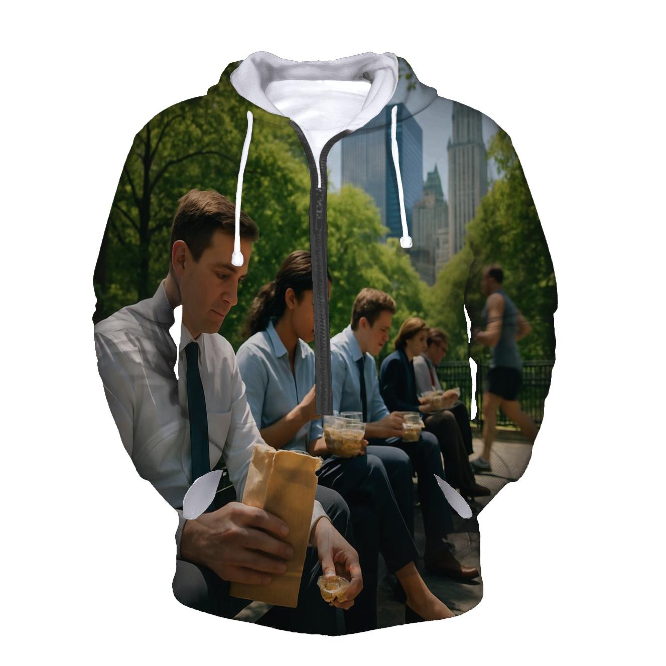 City Hall Park Lunch Break Skyline Through Trees hoodies fashion