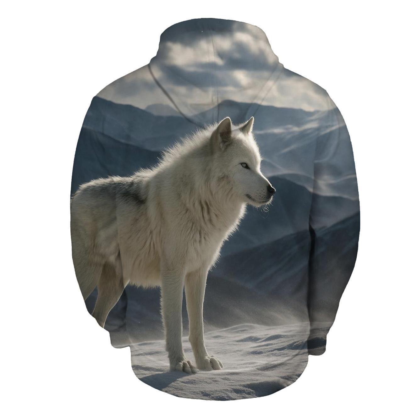 Winter Hunt Pause On A Wind Scoured Ridge graphic hoodies
