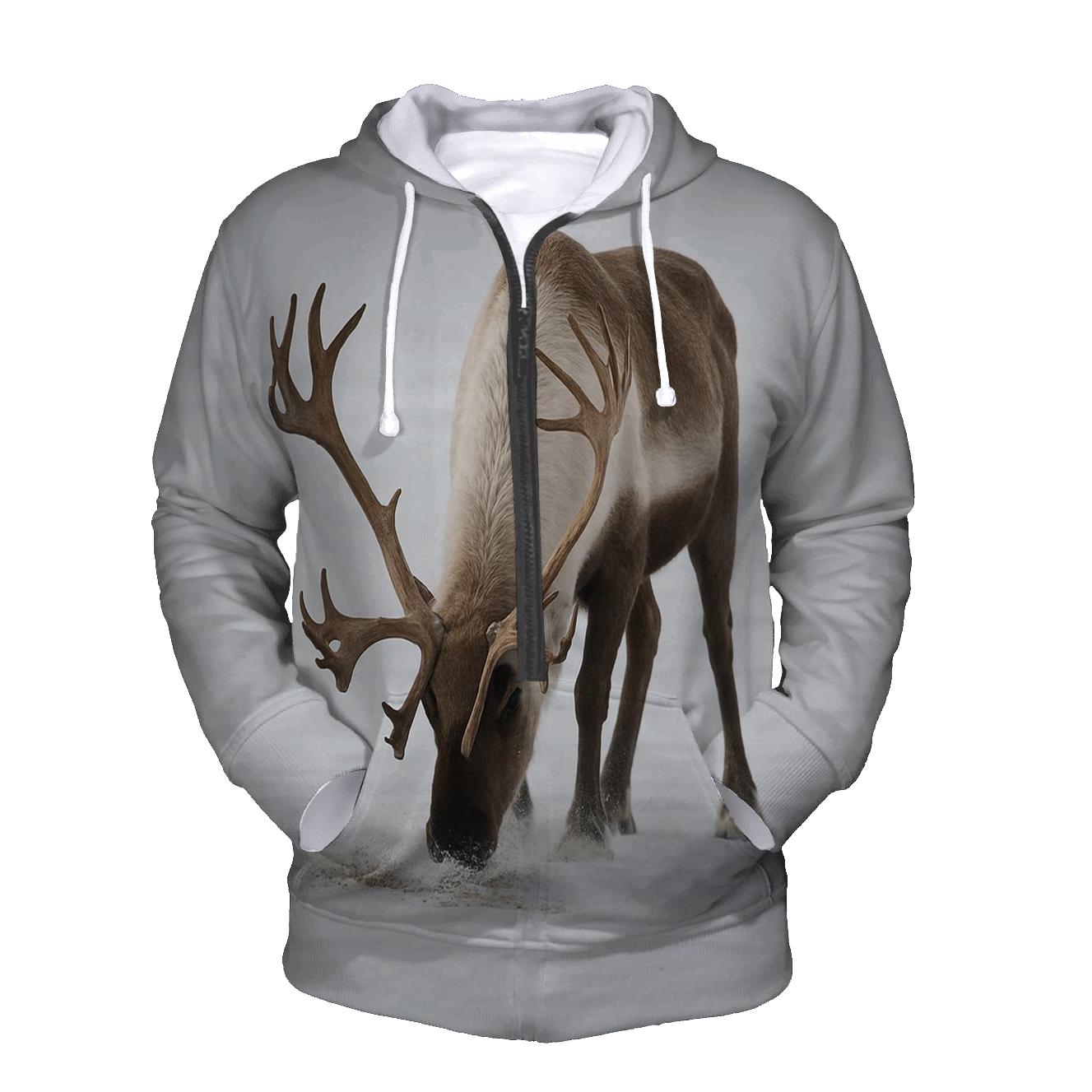 Tundra Antler Sweep Caribou premium hoodies