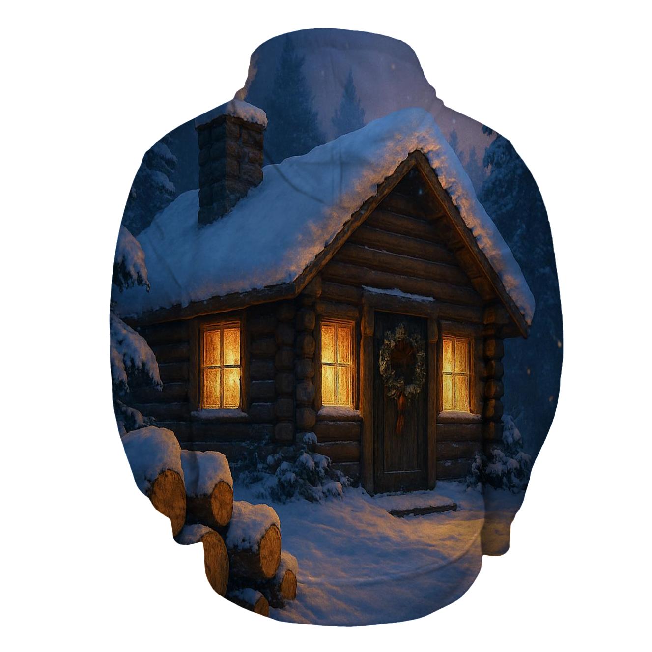 Snow Topped Cabin Hearth Comfort heavyweight hoodies