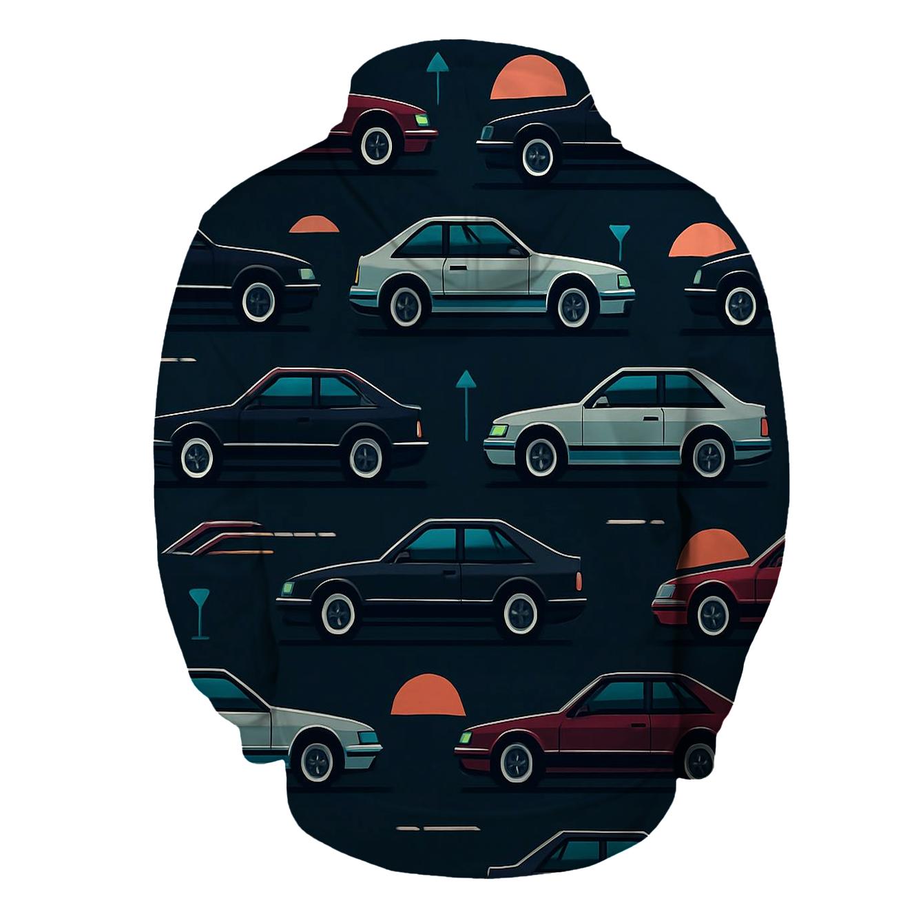 Chrome Sport Coupe Night Drive Icons graphic hoodies