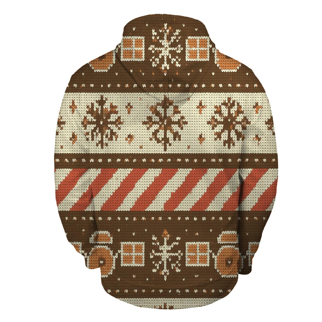 Gingerbread Satellite Blueprint Stripe Design graphic hoodies