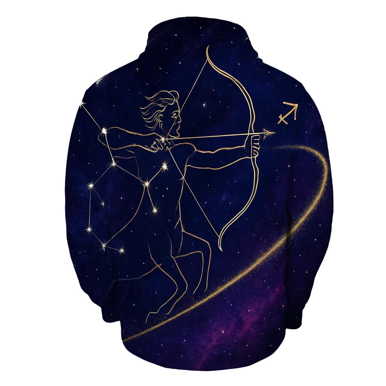 Sagittarius Galactic Archer Trajectory lightweight hoodies