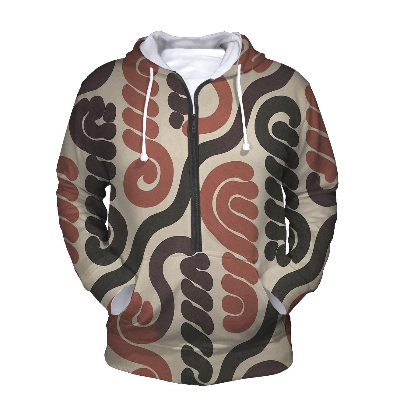 Groovy Telephone Cord Waves pullover hoodies