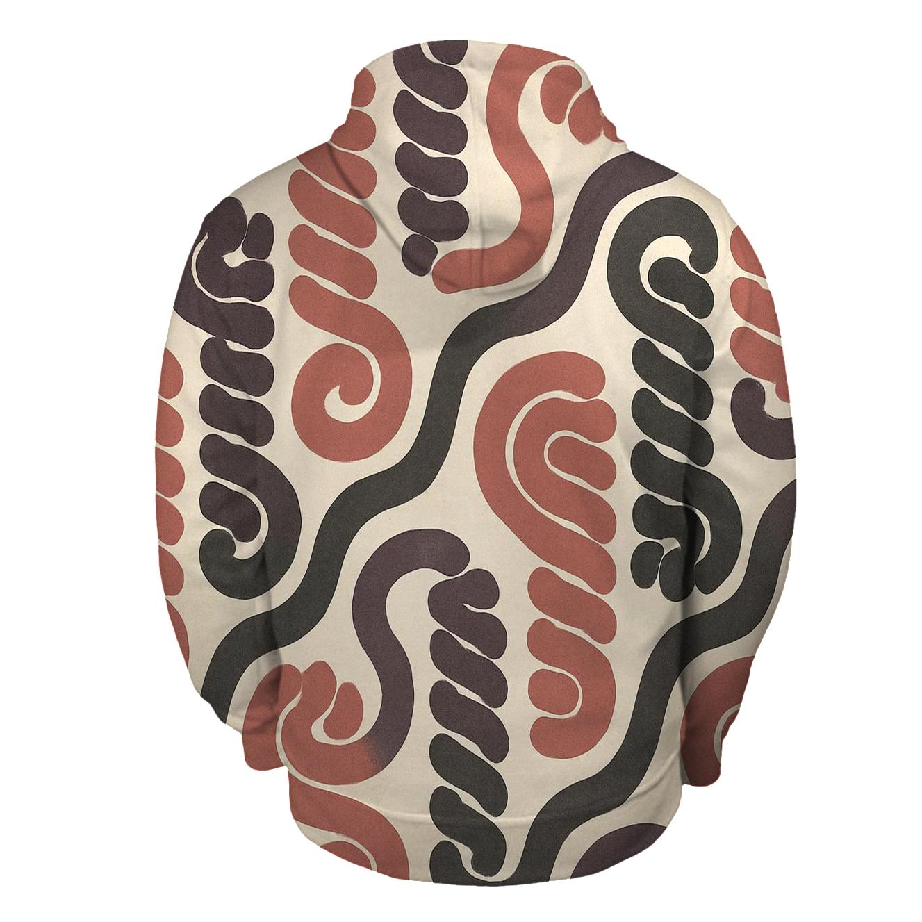 Groovy Telephone Cord Waves pullover hoodies