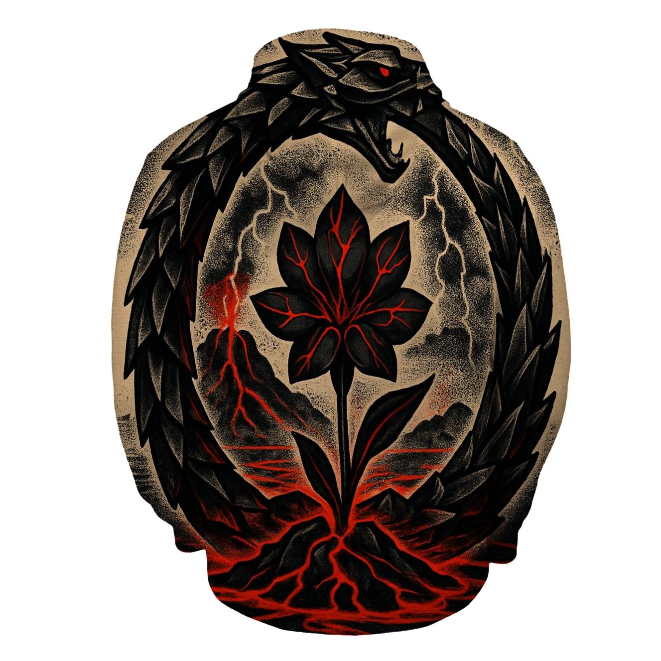 Ouroboros Of The Volcanic Glass Bloom lightweight hoodies