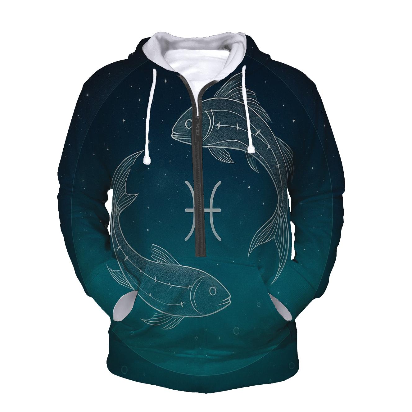 Pisces Dream Sea Constellation Weave hoodie styles